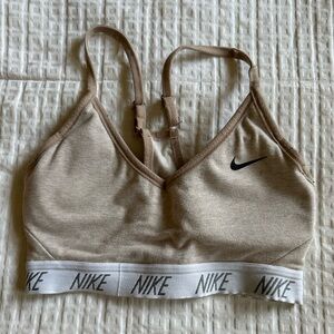 Nike sports bra in tan